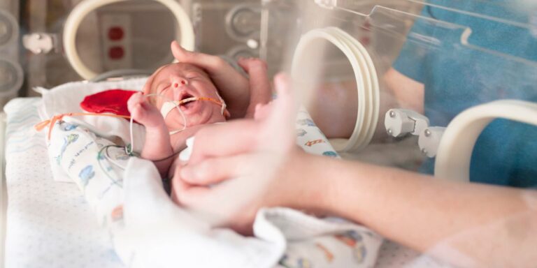 infant in hospital