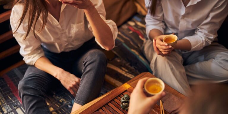 women drinking coffee parental well being