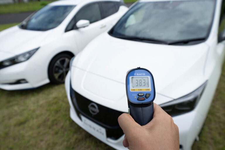 nissan leaf paint temperature