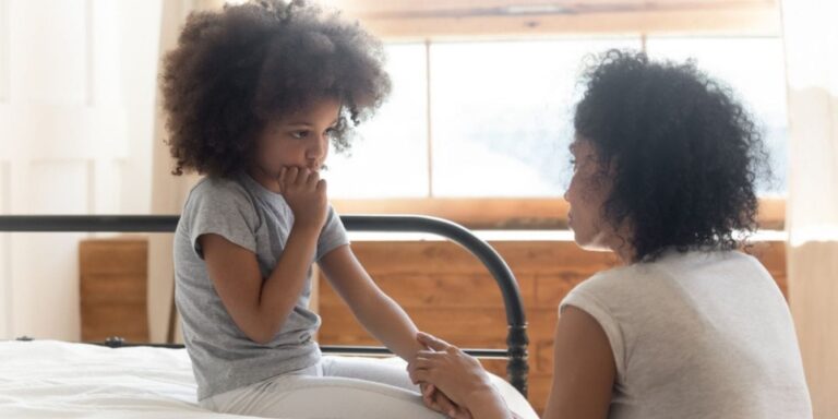 mom and daughter serious talk